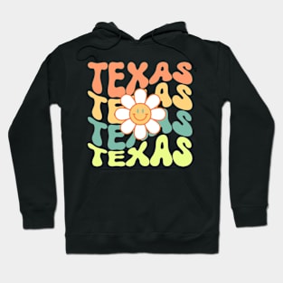 Texas Groovy Daisy Travel Wanderlust State Hoodie